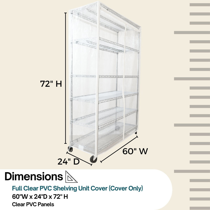 Holthanus Wire Rack Shelving Storage Liner, 72" H x 60" W x 24" D
