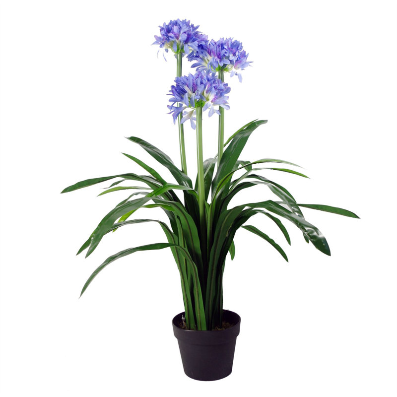 90cm Faux Flowering Plant in Pot Liner