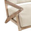 Siège d'appoint moderne de couleur sable, fabrication en bois massif, dossier, chaise au fini noyer antique de couleur sable, rembourrage en mousse, structure en bois d'hévéa, poids de l'ensemble de 39,75 lb, mobilier de maison-1800296259