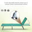 Méridienne de patio pliante, chaise de bronzage d'extérieur inclinable avec dossier réglable et conception portable