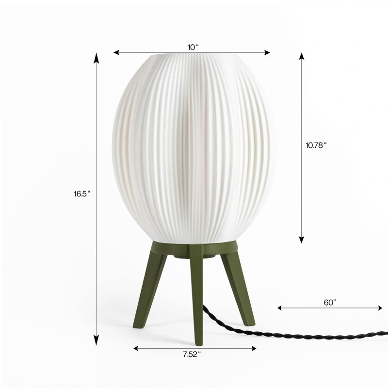 Lampe de table DEL Wavy, Blanc, Blanc
