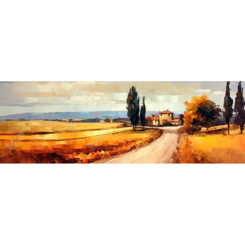 Enfin de retour à la maison | Toile encadrée blanche - Paysages illustratifs