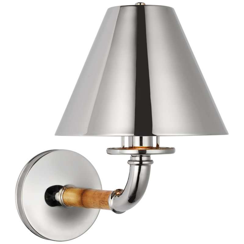 Ralph Lauren Dalfern Medium Single Sconce, Polished Nickel, Polished Nickel