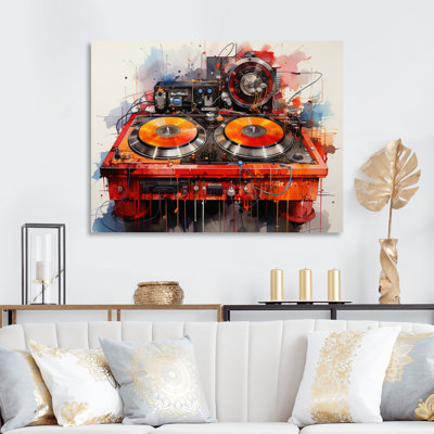 " Abstract Turntables Music Boom Boxes I "
