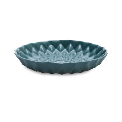Geo Handmade Plate, Light Green, 17 Cm