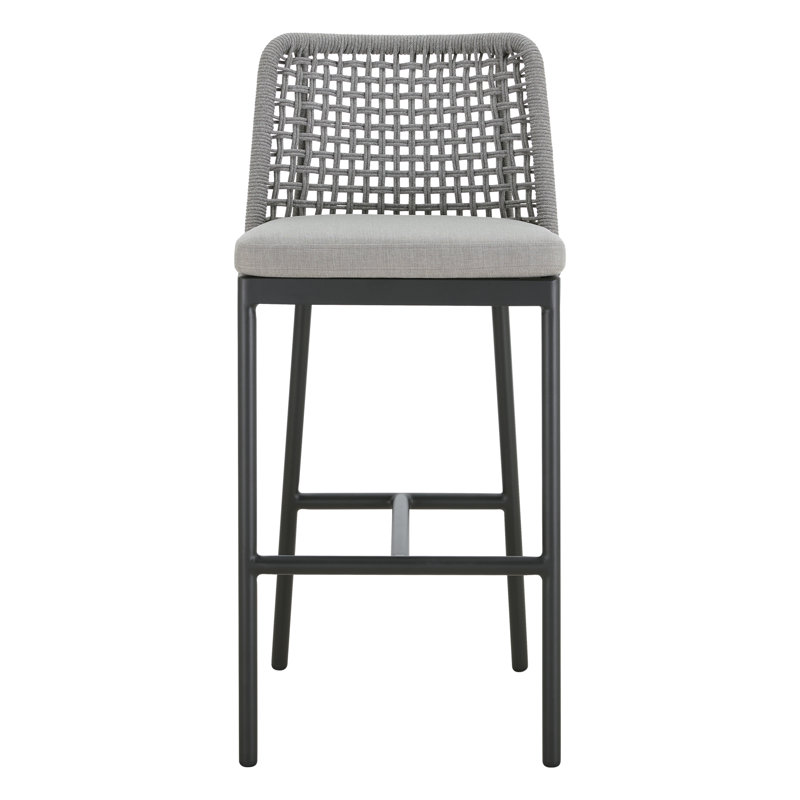 Tabouret de bar Deana Farrah, Gris clair / Gris foncé
