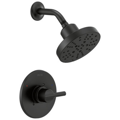 Ensemble de robinet de douche à fonction unique Nicoli, ensemble de garniture de douche avec pomme de douche H2Okinetic et valve