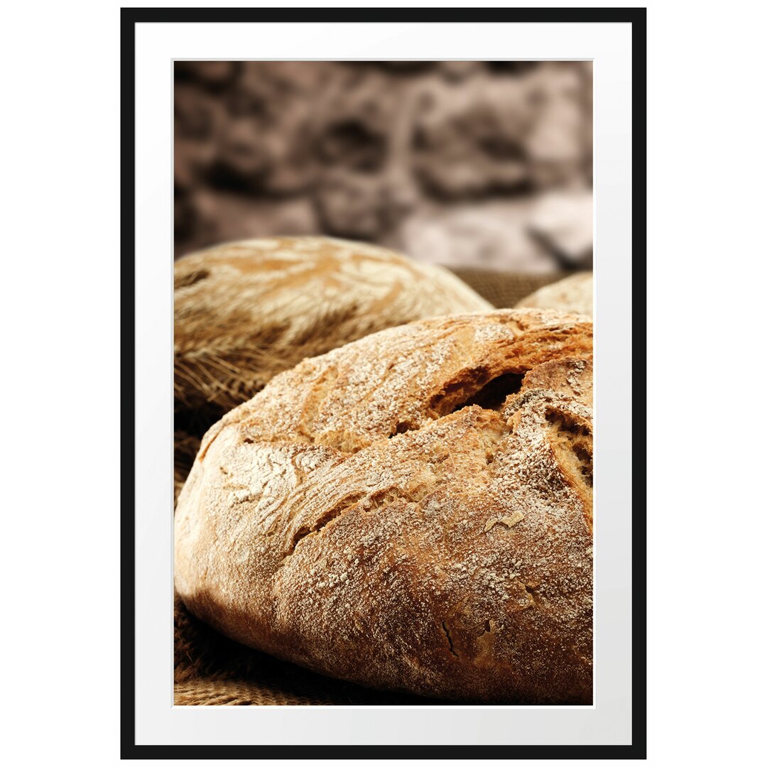 Gerahmtes Poster Frisch gebackenes Brot