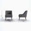 Chaise d'appoint en lin 24,8 po Laurine-68723420