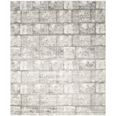 Tibetan Hand Loomed Viscose Abstract Rug