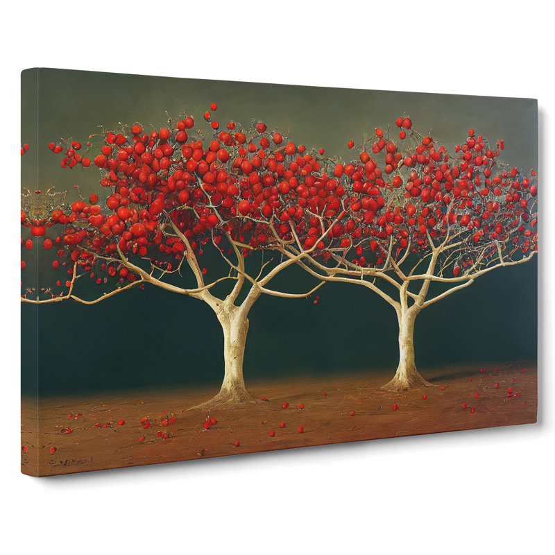 Beauteous Apple Trees - Wrapped Canvas, 50cm H x 76cm W x 3cm D