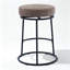 Tabouret de bar pivotant sans dossier, tabouret rond rembourré en chenille avec structure en métal, ensemble de 4-1612403178-1612403181