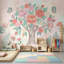 Papier peint floral avec aquarelle et papillons-436048112-436048113