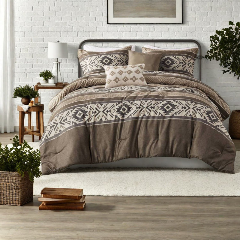 Ensemble de literie en polyester de style campagnard pour la maison