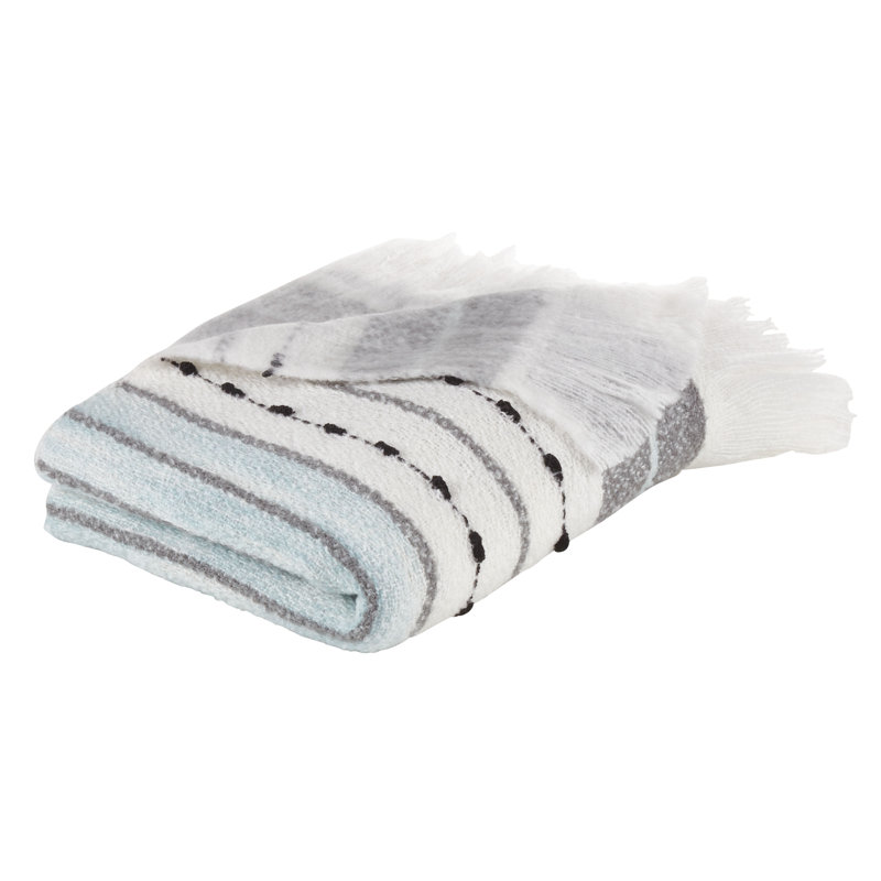 Chunky Woven Multicolor Bohemian Reversible Throw Blanket
