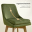 Tabouret de comptoir pivotant rembourré de 26 po avec structure en bois massif et repose-pieds en métal Bourassa-1777112588