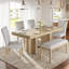 Ensemble de table de salle à manger en bois extensible Farmhouse