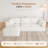 106" Boneless Deep Seat Modular Sofa With Lounge Chair & Memory Foam-718366714-718366712