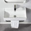 Lavabo de salle de bain mural moderne en céramique 21 "x 12" avec porte-serviettes