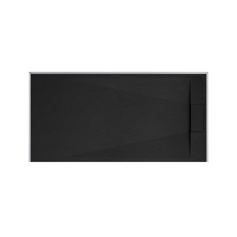 Lenora Rectangular Low Profile Shower Base 72 in. x 36 in. with Hidden Side Drain in Solid Black