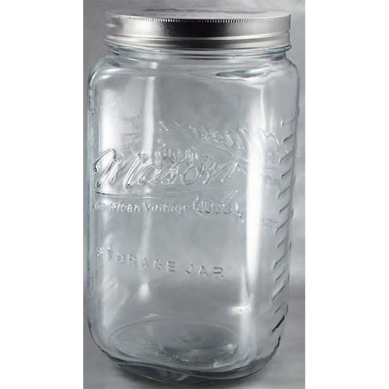 Glass Jar, 11.25" H x 6" W x 6" D