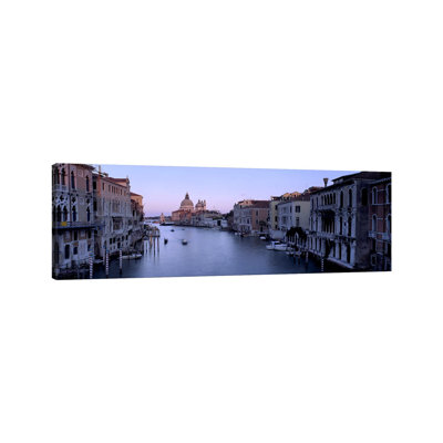 Buildings Along a Canal, Santa Maria Della Salute, Venice, Italy #2 1 Piece Wrapped Canvas Panoramic Wall Art