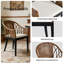 Chaise d'appoint rembourrée en rotin
