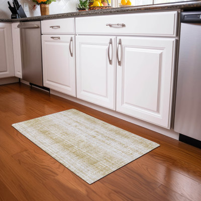 Tapis doré Prisco lavable à la machine de qualité supérieure