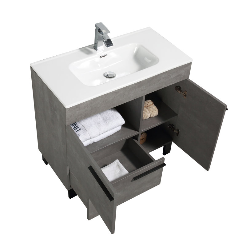 Ensemble de meuble-lavabo simple Lefkowitz, 36"