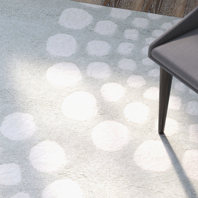 Campion Soho Hand Tufted Wool And Viscose Geometric Rug, Rectangle 7'6" x 9'6"