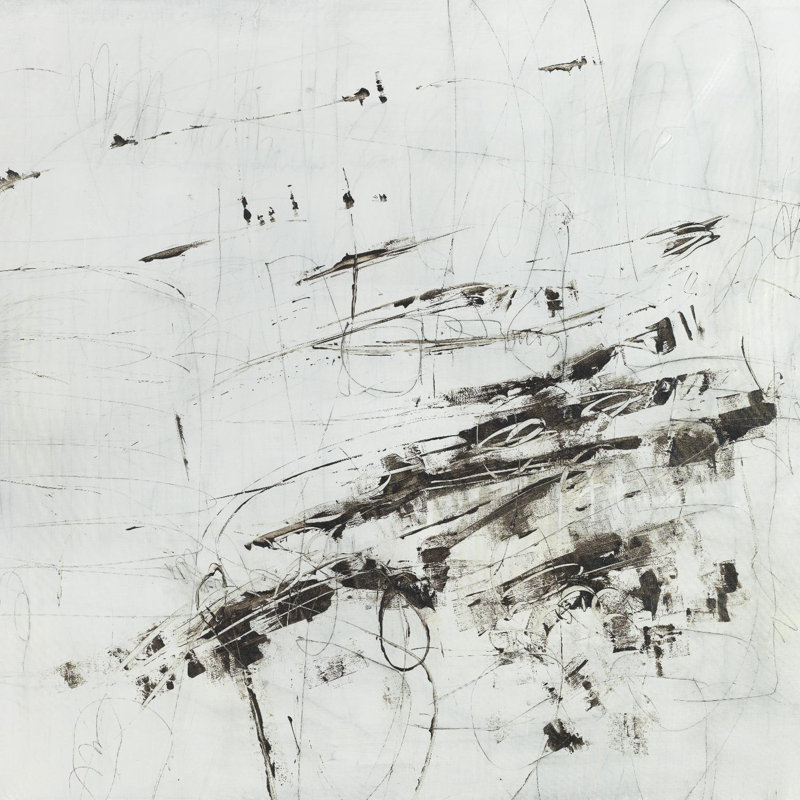 Jet jet sur toile, H 54 po x l 54 po x P 1,5 po