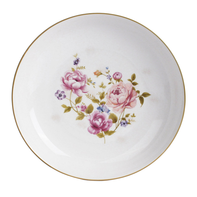 Ensemble de 5 pâtes en porcelaine Lorren Home Trends, 1 bol de service et 4 bols individuels, motif floral