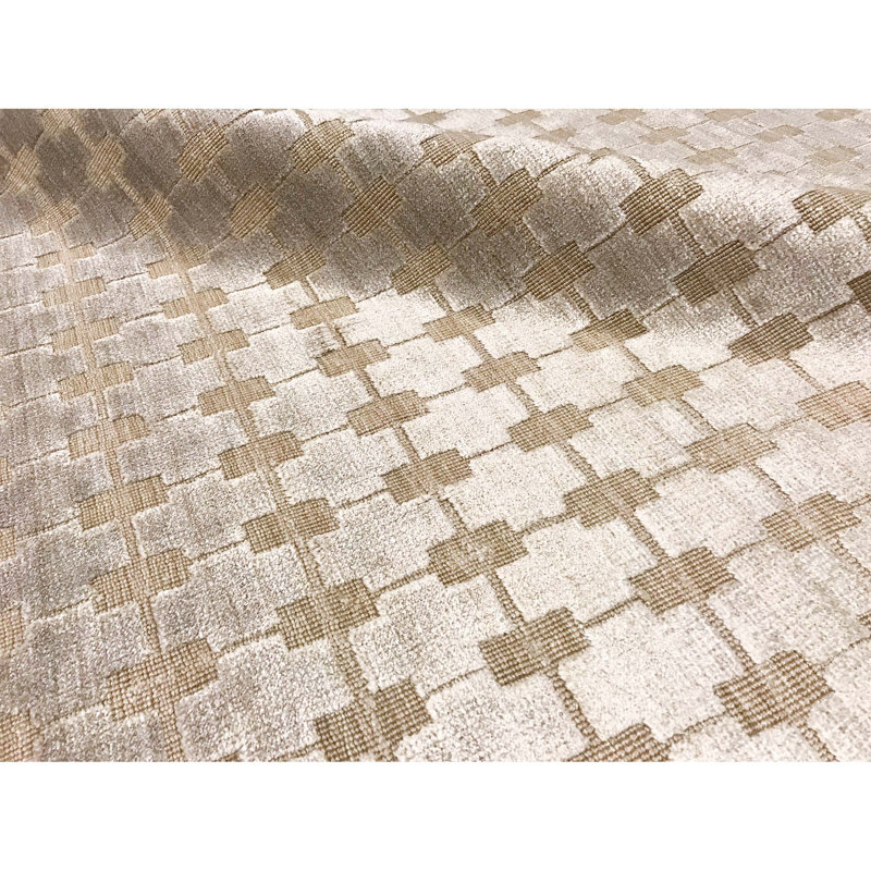 Geometric Area Rug in Gray/Tan, Rectangle 5'8" x 7'9"