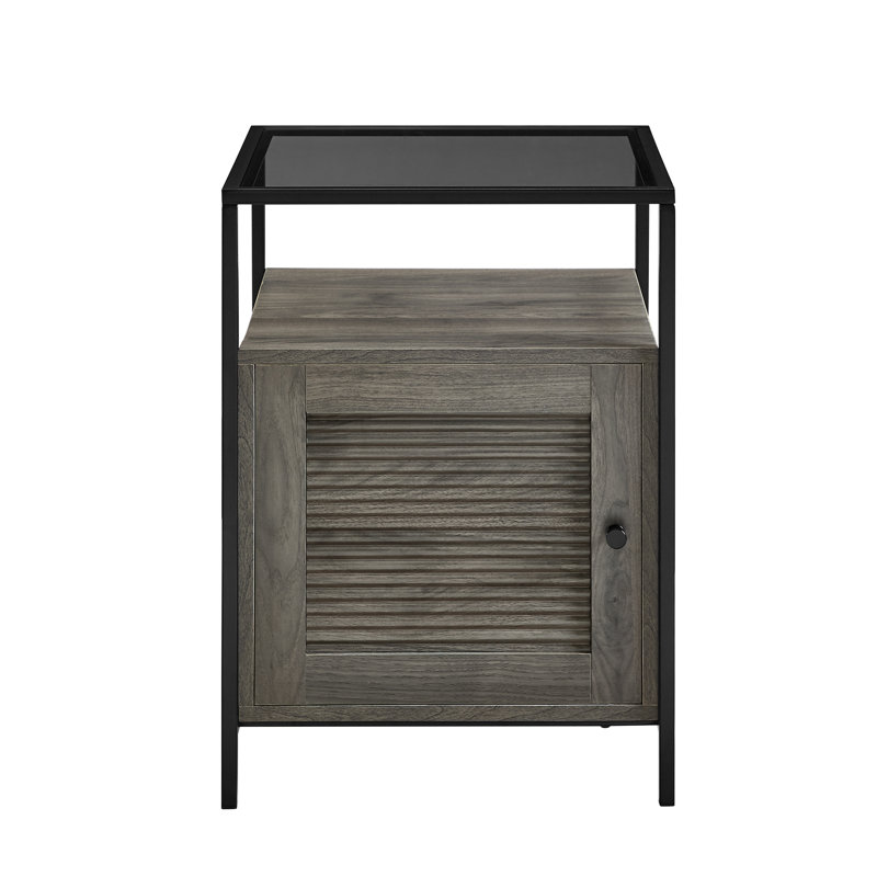 Table de chevet Oakdene, Gris ardoise