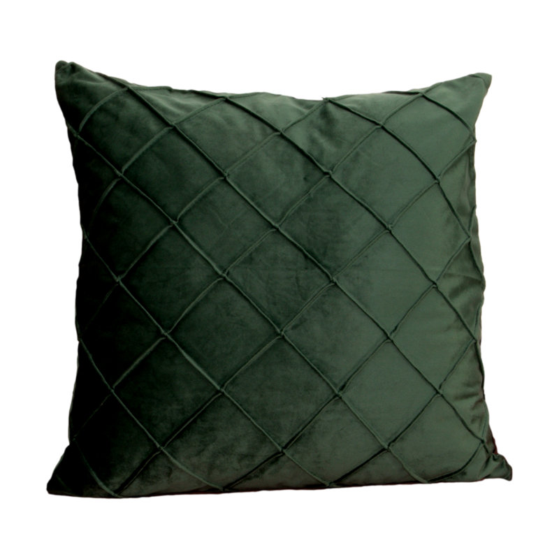 Aagand Geometric Square Cushion Cover, Green