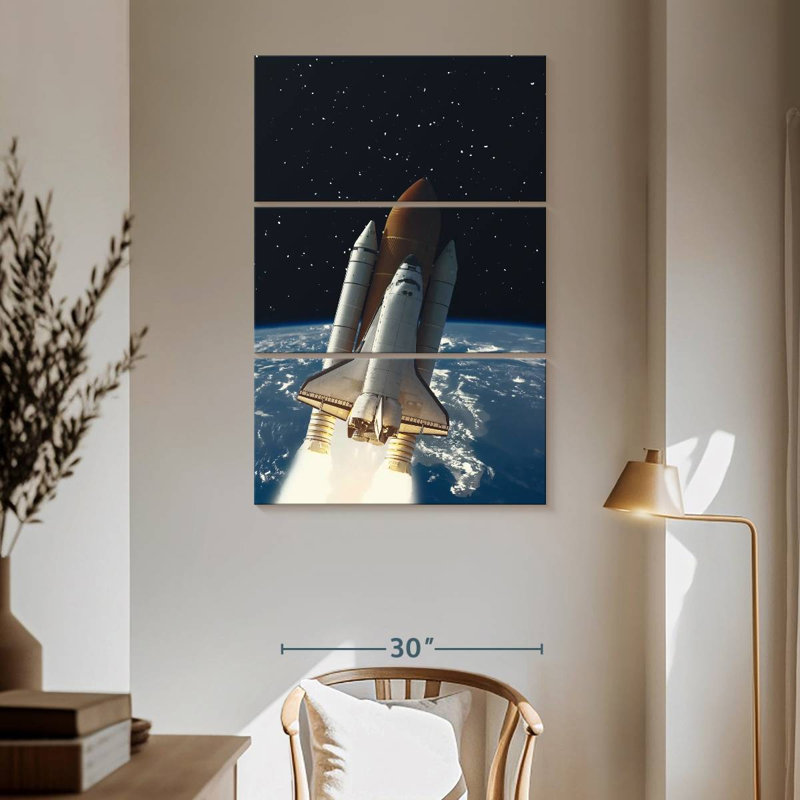 Oberle Rocket To Space, 65" H x 42" W