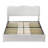 Curved Headboard Boucle Upholstered Platform Storage Bed With 4 Drawers,Cream,Queen-61109906-61109904
