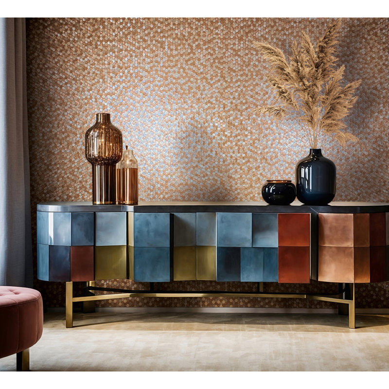 Galerie Fashion Icon Tile optics Wallpaper, Brown