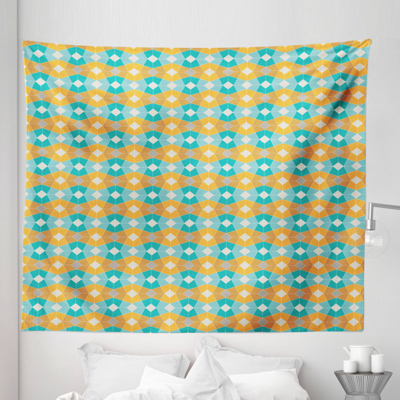 Geometric Tapestry Wall Hanging, 264.16cm H x 223.52cm W