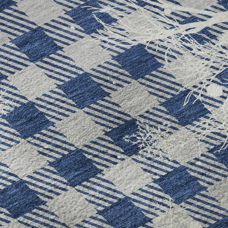 Premium Machine Washable Castillon AMF1824 Winter Forest Holiday Rug, Rectangle 2'6" x 3'10"
