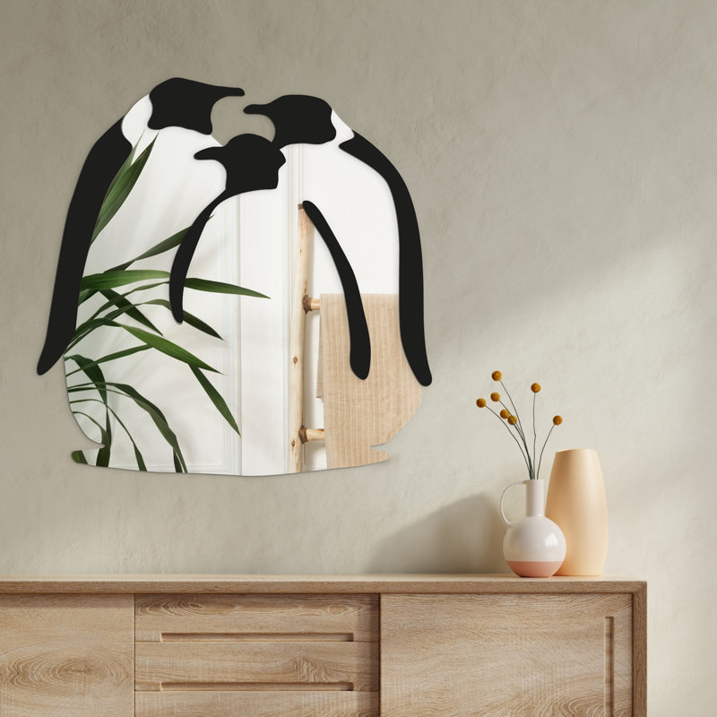 Flat Wall Mirror, 30 cm H x 27 cm W x 0.3 cm D