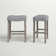 Ileana Upholstered Counter Stool with Solid Wood Frame