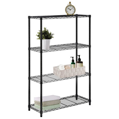 4-Tier Assembled Foldable Corner Shelving Unit