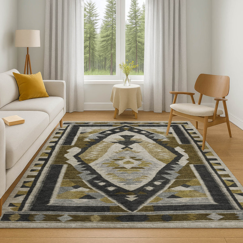 Premium Machine Washable Mayfield Tribal Rug, Rectangle 10' x 14'