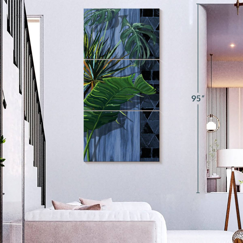 Feuilles d'intérieur, H 80 po x l 39 po