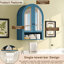 Armoire murale arquée avec portes en miroir et tablettes réglables-61545640