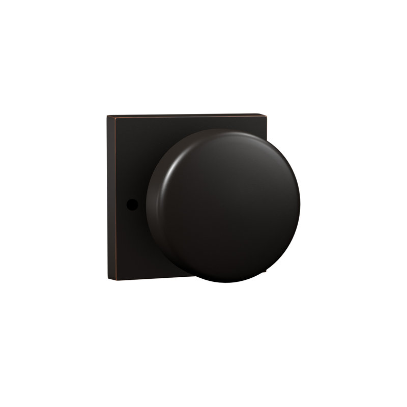 Bravura 936-6 Nashville Privacy Knob on Round Contemporary Rose in Matte Black, Oil Rubbed Bronze, Round