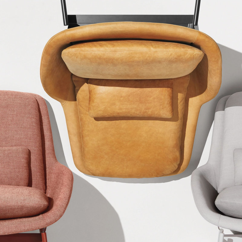 Field Lounge Chair, Camel Genuine Leather
