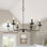 Deonta 6 - Light Dimmable Wagon Wheel Chandelier