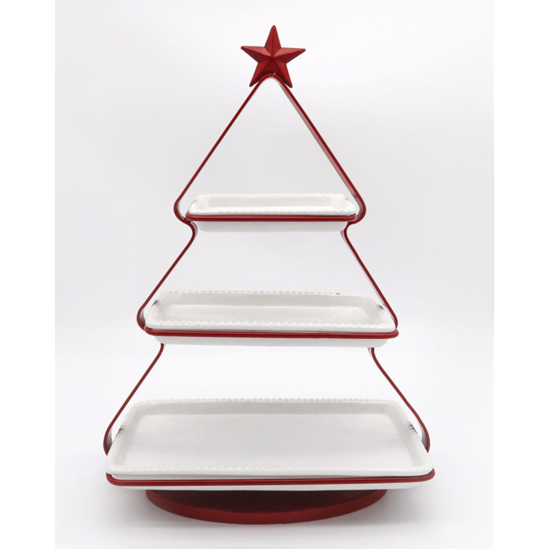 Christmas Tree Three Tired Server Stand